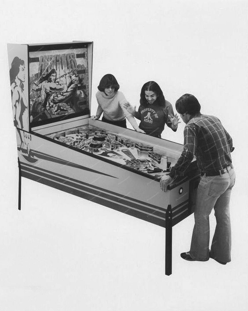 Atari Hercules Pinball Machine Vintage 8x10 Reprint Of Old Photo